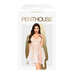 Penthouse Naughty Doll - aszimmetrikus, csipkés ruha tangával (fehér) [M/L]