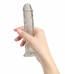 Addiction Crystal - tapadókorongos dildó (átlátszó) - 18cm