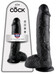 King Cock 10 herés dildó (25 cm) - fekete