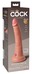 King Cock Elite 7- tapadókorongos, élethű dildó (18cm) - natúr