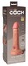 King Cock Elite 6 - élethű vibrátor 15cm (sötét natúr)