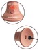 King Cock Elite 6 - élethű vibrátor 15cm (sötét natúr)