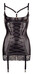 Abierta Fina - szatén fényű, mellemelős ruha (fekete) [80B/M]